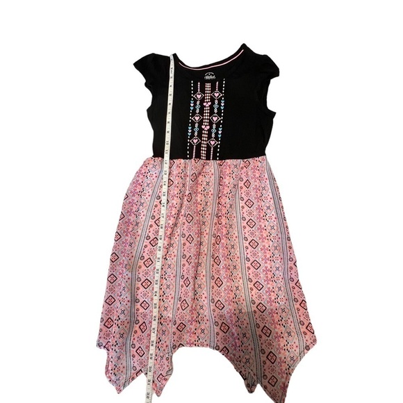 Faded Glory black cotton top with polyester patterned bottom size is M 7/8 - Picture 5 of 5